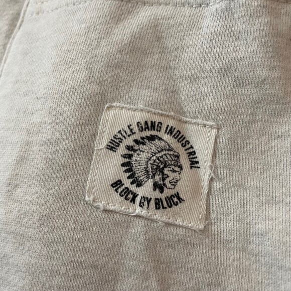 VTG Y2K Hustle Gang Mens Sweat Pants Size XL Rugby Color Block Rare - Picture 6 of 8